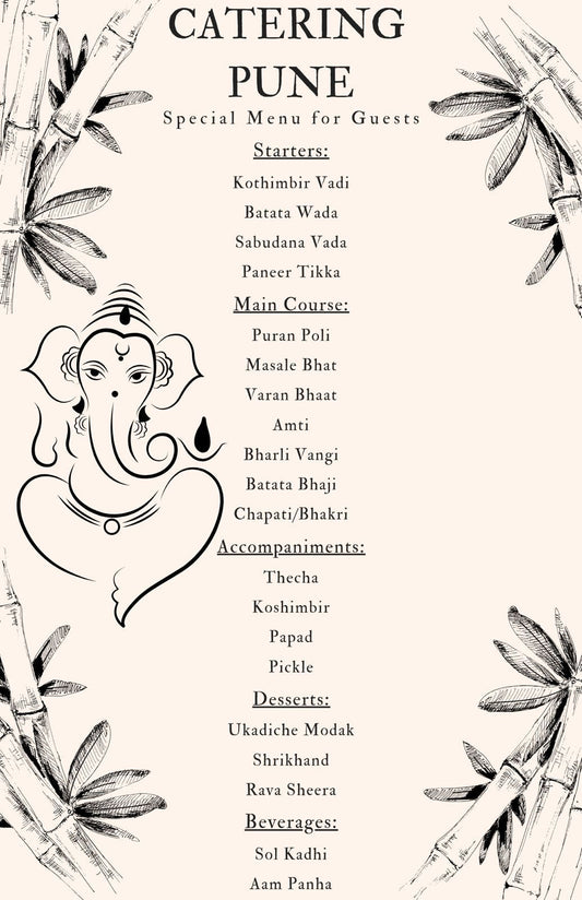 50 Pax Guest Menu for Ganesh Festival - Catering Pune