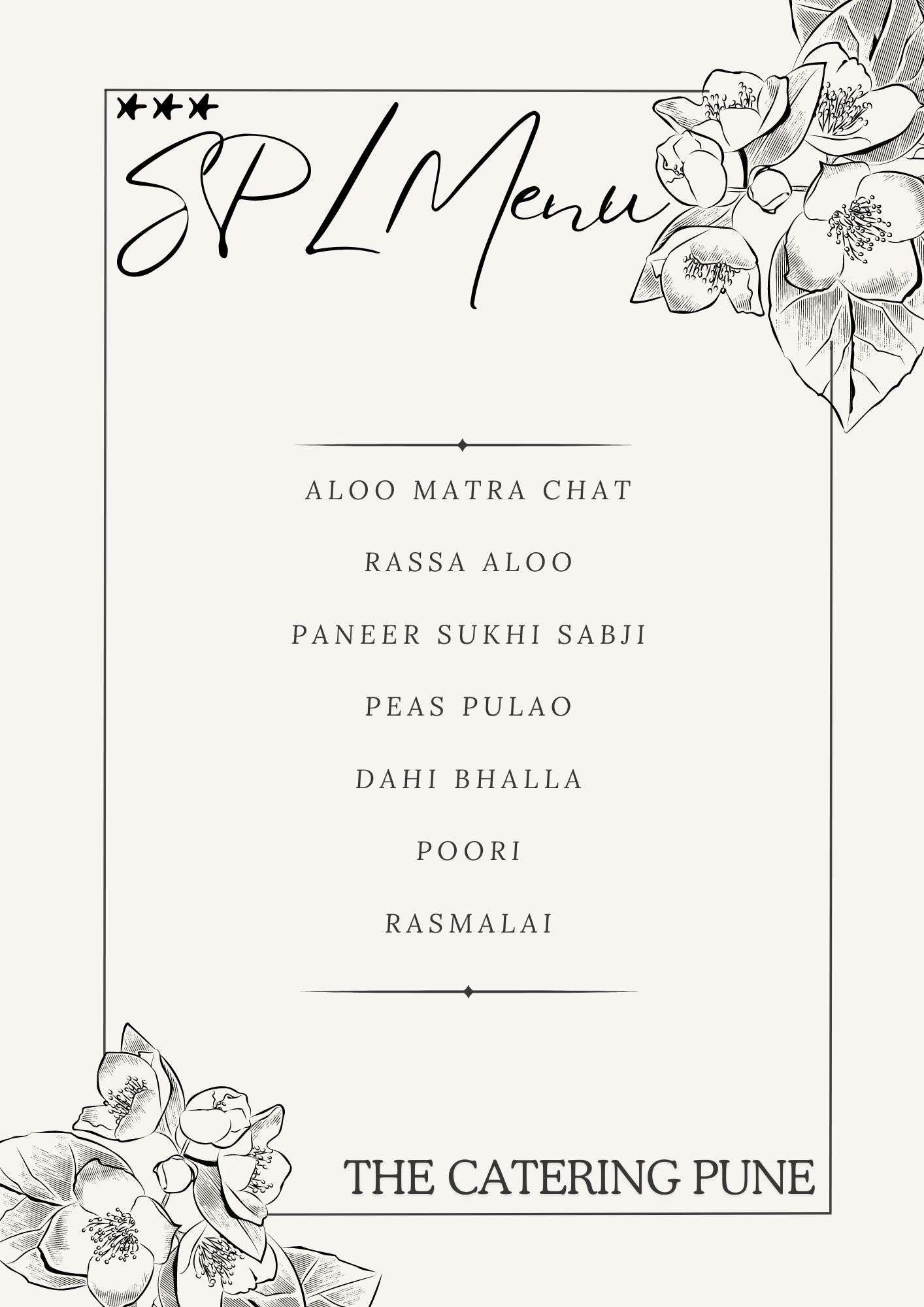 Special Pure Veg Birthday Menu by The Catering Pune - Catering Pune